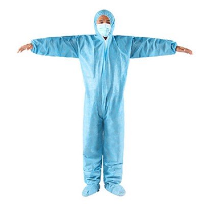Unisex Disposable Non Woven Zip Isolation Gown Overall Coverall Protective Suit</h1>